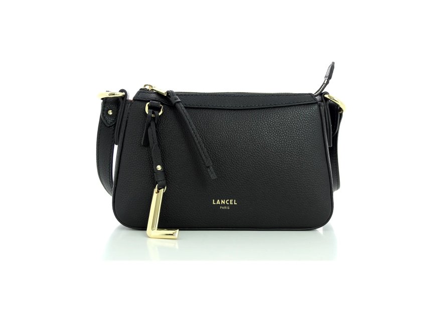 Lancel A13524 - CUIR DE VACHETTE - NOIR faubourg de lancel sac bandoulière zippé Sac business