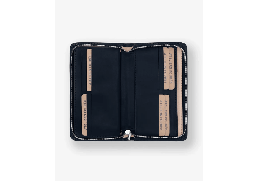 Les Ateliers Foures H68 - CUIR DE VACHETTE - COSMOS  grand porte monnaie zippé perséphone Porte-monnaie