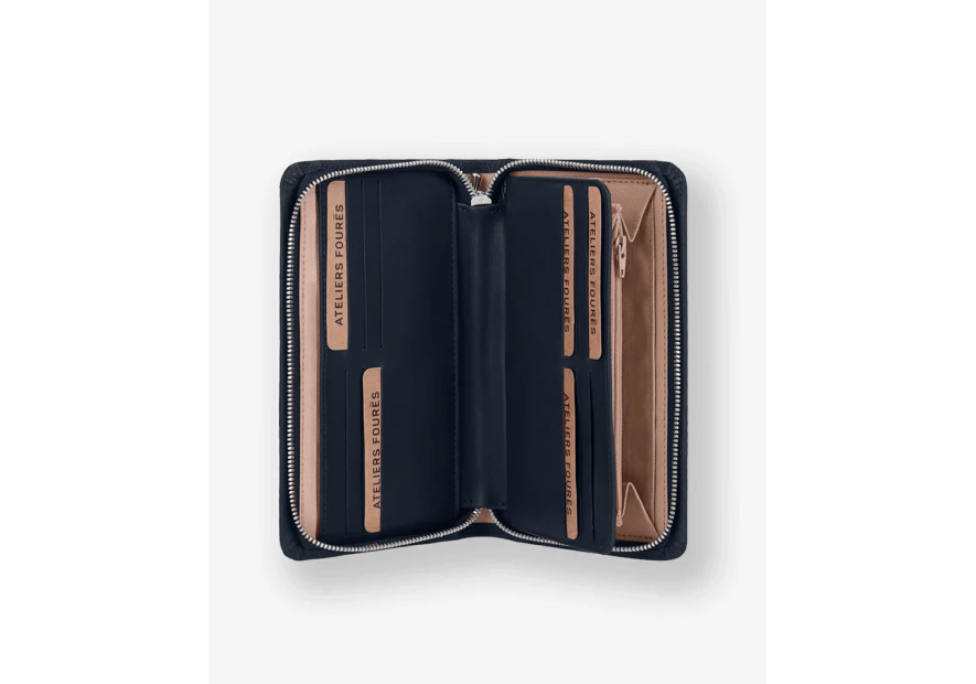 Les Ateliers Foures H68 - CUIR DE VACHETTE - COSMOS  grand porte monnaie zippé perséphone Porte-monnaie