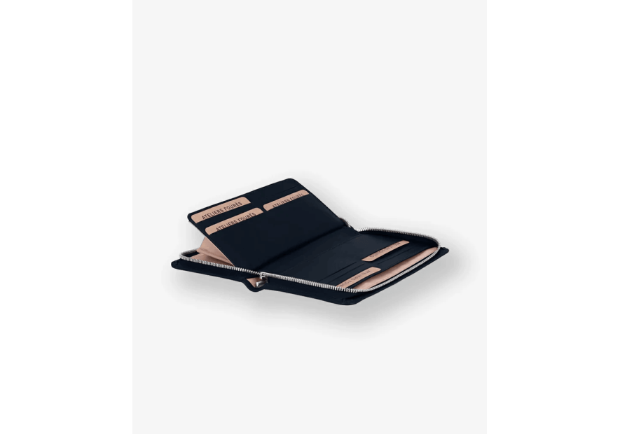 Les Ateliers Foures H68 - CUIR DE VACHETTE - COSMOS  grand porte monnaie zippé perséphone Porte-monnaie