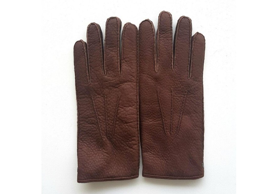 Poujade 122PBDA - PECARI - VISON gants homme pécari doublé alcantara paul Gants