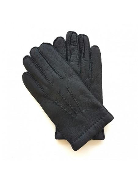 Poujade 122PBDA - PECARI - NOIR gants homme pécari doublé alcantara paul Gants