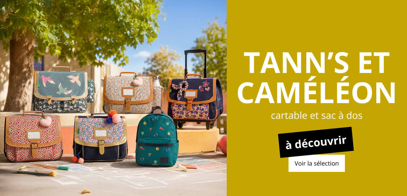 Tann's et caméléon cartable et sac à dos
